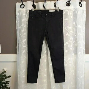 Anthropologie Abbey Ankle Pants, Black, Size 28P, Mid-rise Stretch